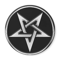 Silver Inverted Pentagram magnets