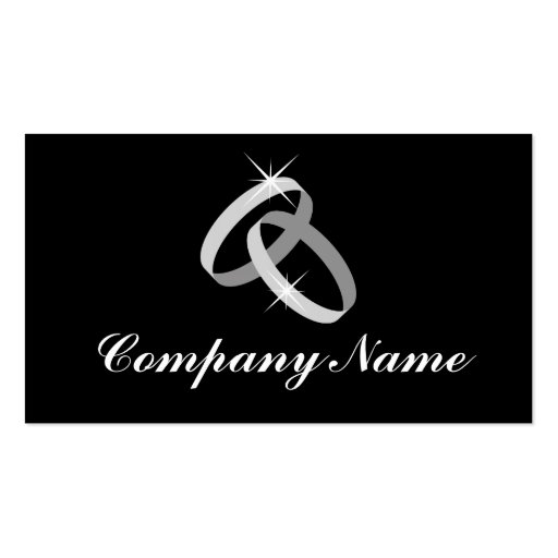 Silver jewellery rings logo business card template Zazzle