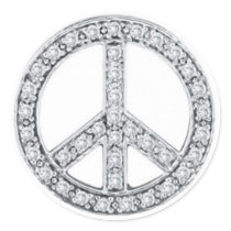 Silver Jewels Peace Sign stickers by makelovenotwar Silver Jewels Peace Sign stickers