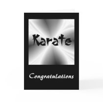 Silver Karate Congratulations Card