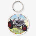 Silver King Tractor keychain