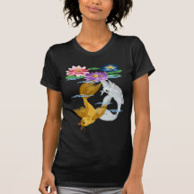 Silver Koi-Pink and Pink Lilies T-Shirts