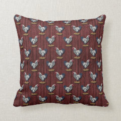 Silver Laced Wyandotte Rooster Barnboards Pillows