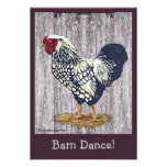 Silver Laced Wyandotte Rooster Invitations