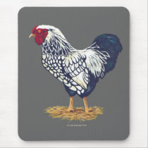 Silver Laced Wyandotte Rooster Mousepad