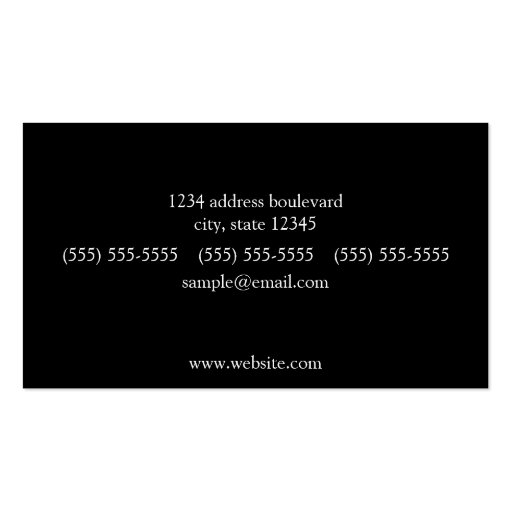 Silver Leopard Business Card Template (back side)