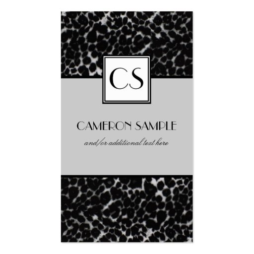 Silver Leopard Business Card Templates