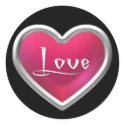 Silver Lined Heart Sticker by mariannegilliand Silver Lined Heart Sticker