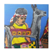Silver Llama Tile