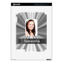 Silver look photo template skin for iPad 3