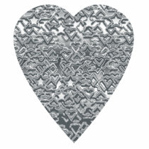 Silver Love Heart! Pin or Keychain or Magnet photo sculptures