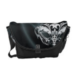 Silver Masquerade Black Messenger Bag