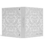 Silver Masqurade Mask Damask Back to School Binder