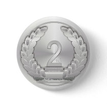 Silver Medal Pinback Buttons