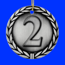 silver medal ornament