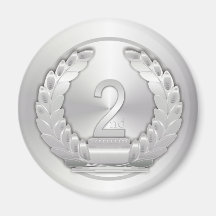 Silver Medal Refrigerator Magnets