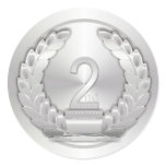 Silver Medal Round Stickers
