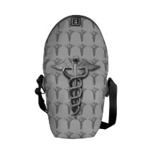 Silver Medical Profession Symbol Courier Bag