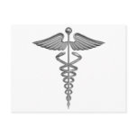 Silver Medical Symbol Postcard