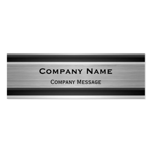 Silver Metal Business Card Template Generic (front side)