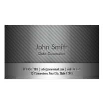 Silver Metal Debt Counselor Business Card