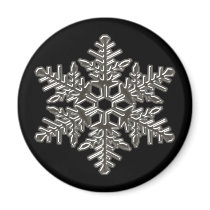 Silver Metal Deco Snow Fall Snowflakes magnets