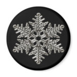 Silver Metal Deco Snow Fall Snowflakes magnets