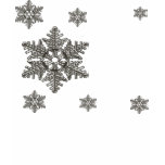 Silver Metal Deco Snow Fall Snowflakes t-shirts