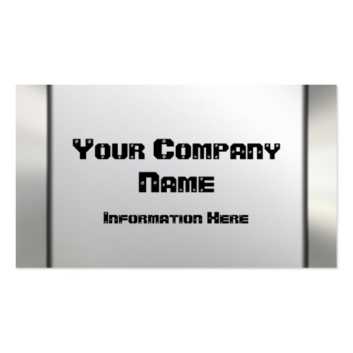 Silver Metal Look Business Cards (front side)