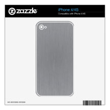Silver Metal Look iPhone 4S Decals