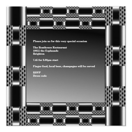 Silver Metal Mens 50th Birthday Drinks Man Announcement