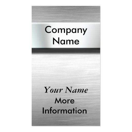 Silver Metal Nameplate Business Cards (front side)