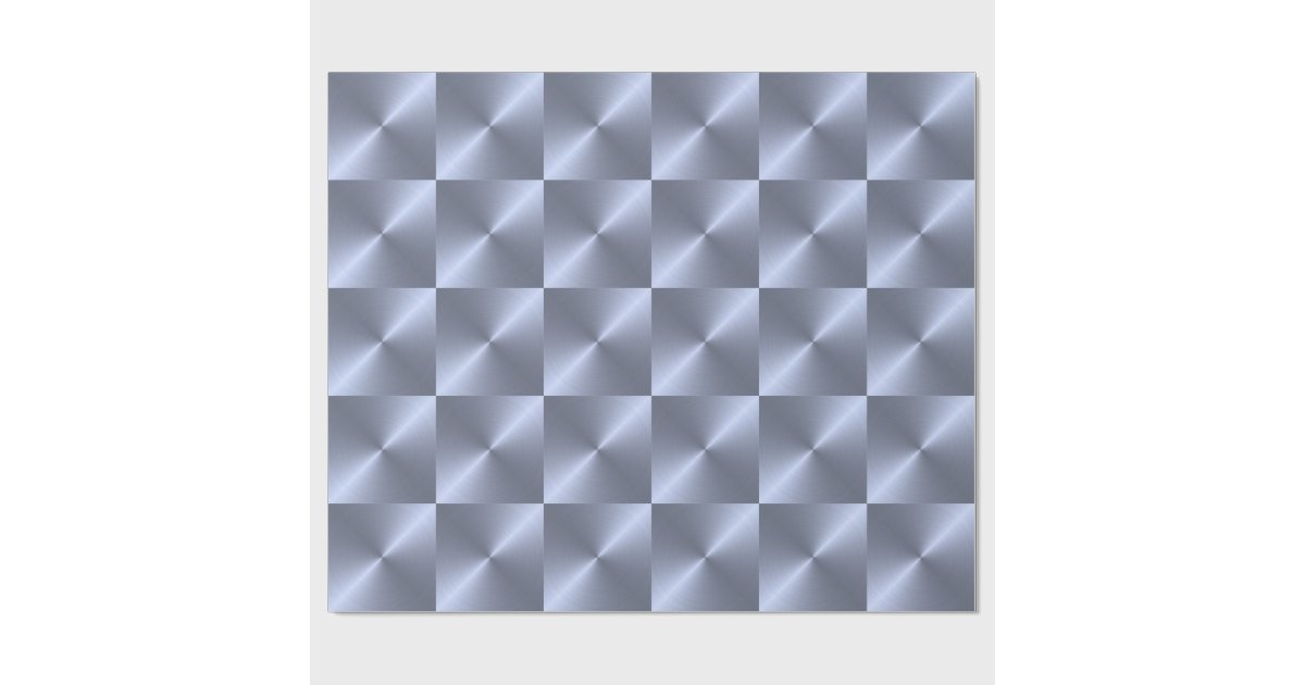 Silver metal wrapping paper Zazzle