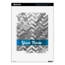 Silver metalic  looking chevron skins for iPad 3