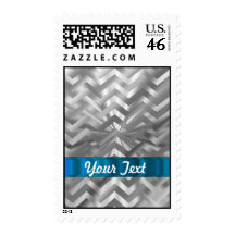 Silver metalic  looking chevron stamp