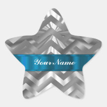 Silver metalic  looking chevron sticker
