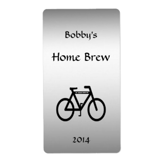 Silver Metallic Bicycle Beer Label