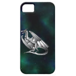 Silver Metallic Dragon iPhone 5 Cover