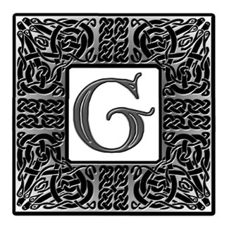 Silver Metallic G Monogram Invitation invitation