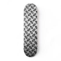 Silver Metallic Patterned Skateboard