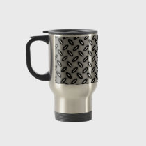 Silver Metallic Patterned Travel Mug