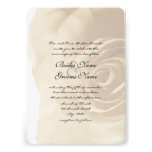 Silver Metallic Rose Wedding Invitation
