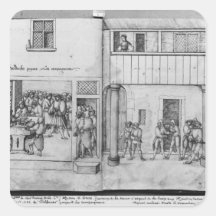 Silver mine of La Croix-aux-Mines, Lorraine Square Stickers
