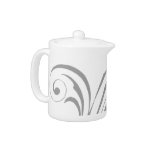 Silver Modern Swirl Tea Pot