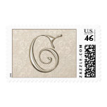 Silver Monogram postage - letter G
