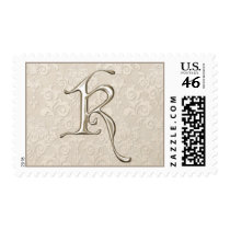 Silver Monogram postage - letter K postage