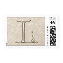 Silver Monogram stamps - letter L