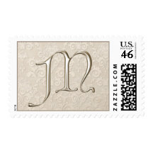 Silver Monogram stamps - letter M