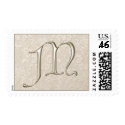 Silver Monogram stamps - letter M