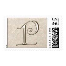 Silver Monogram stamps - letter P